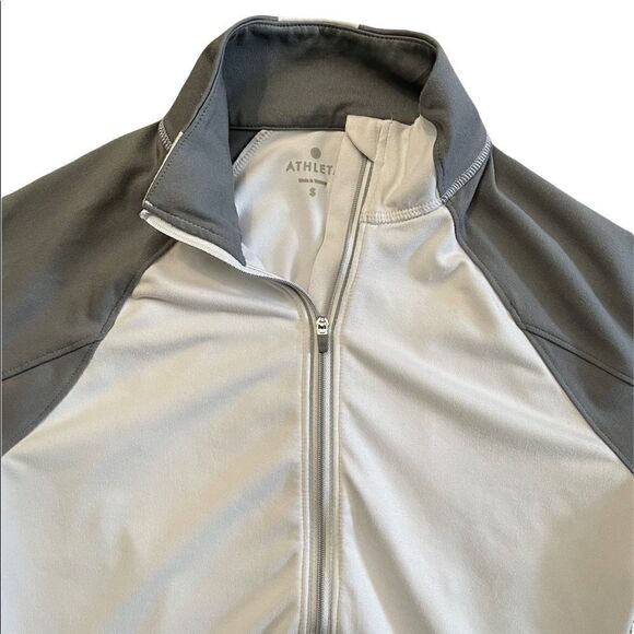 ATHLETA Running Wild Half zip pullover white and gray Small - Picture 3 of 5